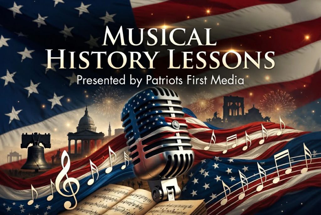 Songs of American History playlist cover by Patriots First Media - Patriotic songs from the Revolutionary War to modern America