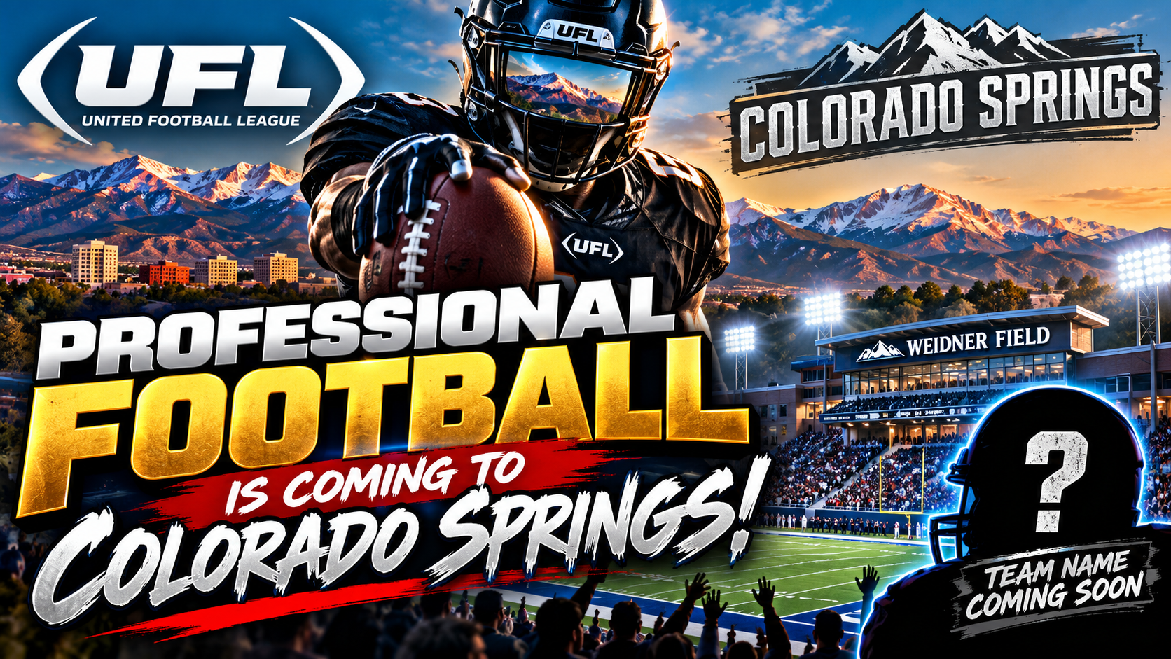 PROFESSIONAL FOOTBALL IS COMING TO COLORADO SPRINGS